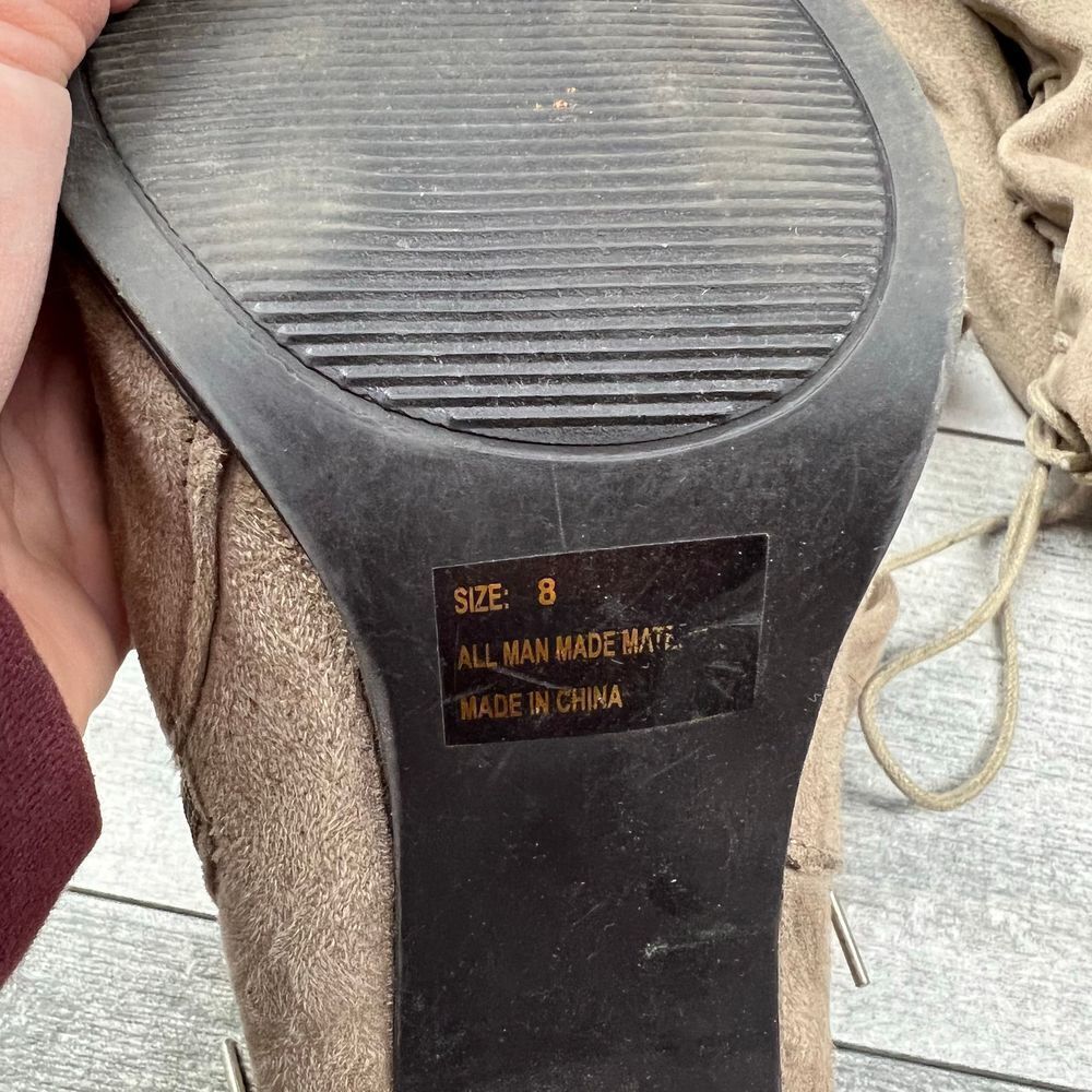 Qupid over the knee faux suede boots heels - Picture 5 of 10